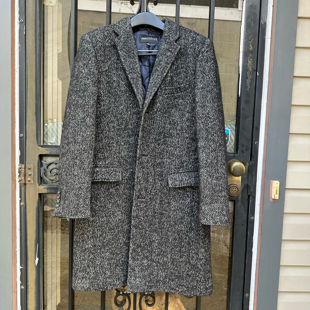 J. Crew Mercantile herringbone trench